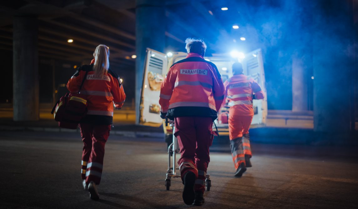EMT on the way to an emergency call